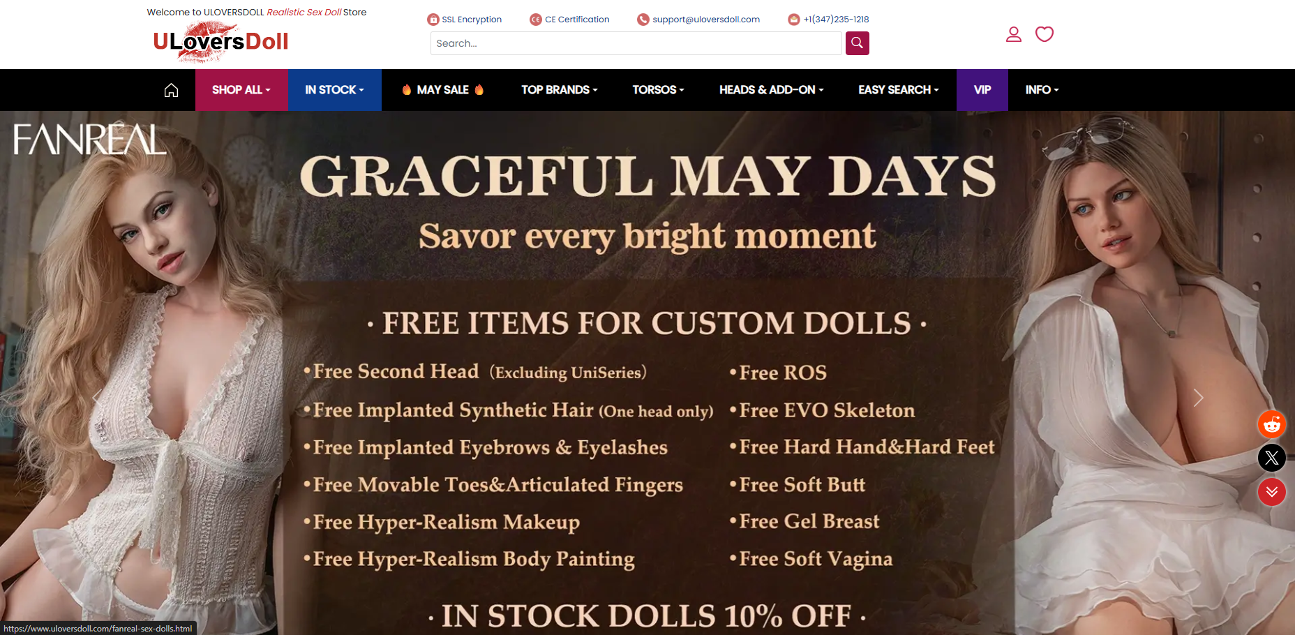 Uloversdoll homepage (uloversdoll.com) - independent vendor review and score
