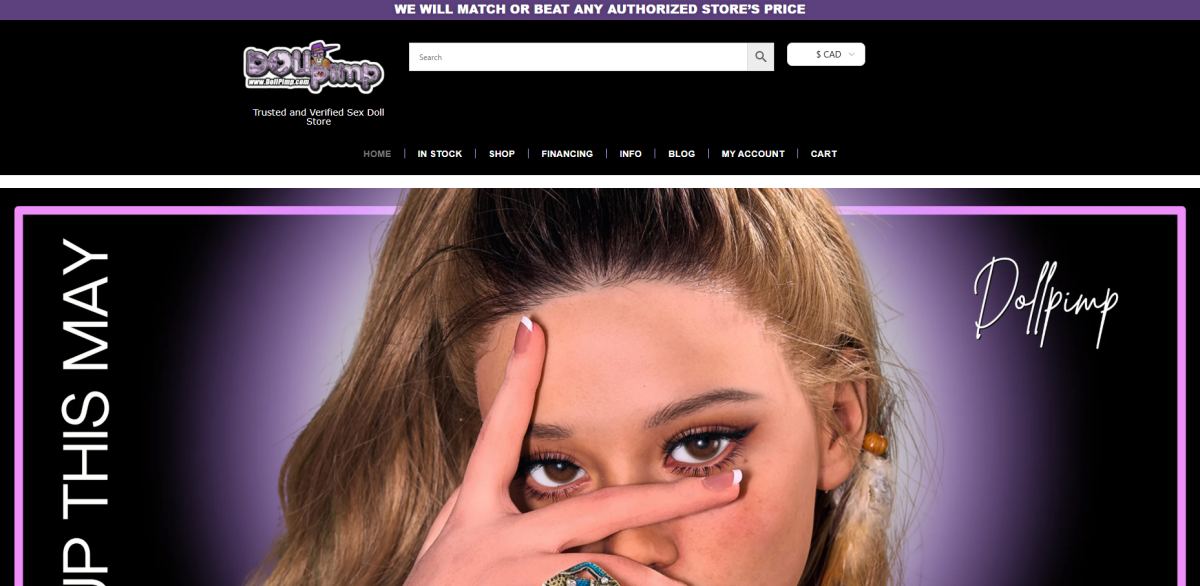 Doll Pimp homepage (dollpimp.com) - independent vendor review and score