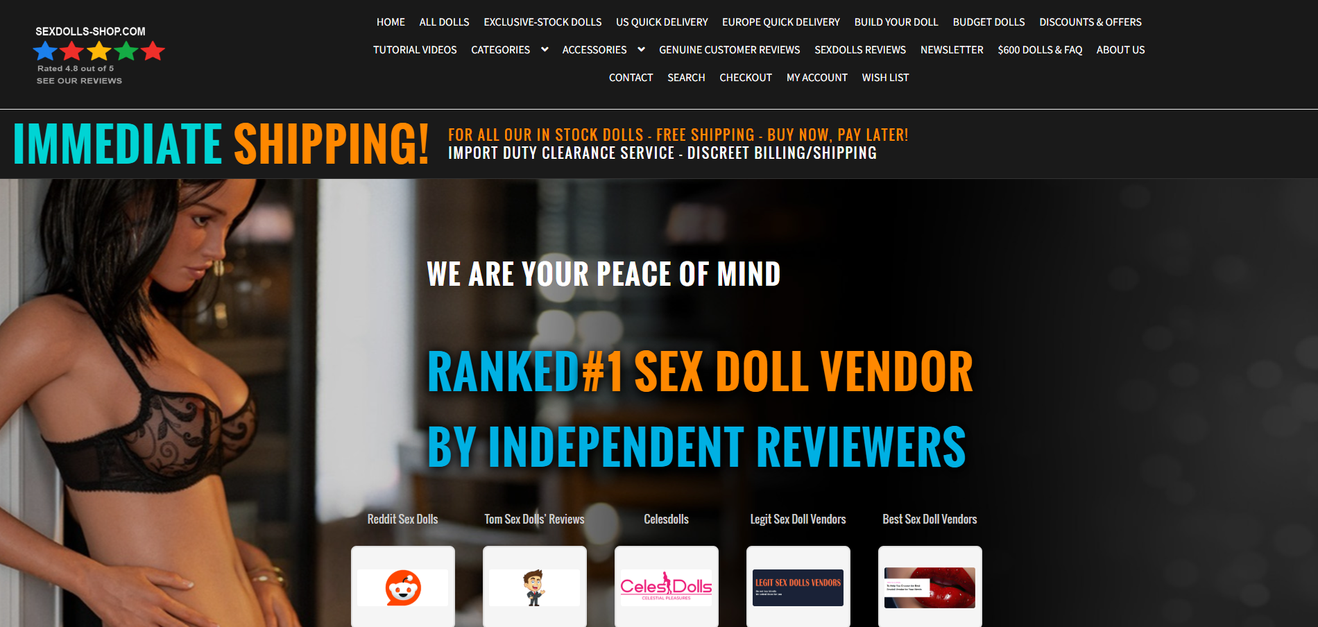 Sexdolls Shop homepage (sexdolls-shop.com) - independent vendor review and score