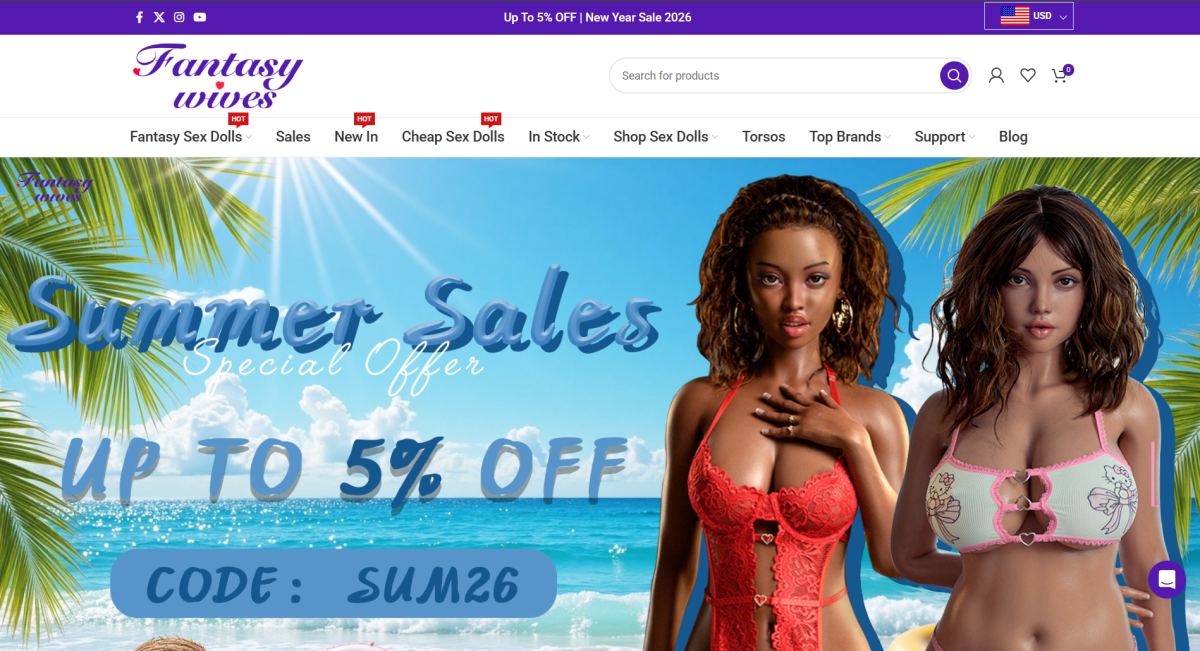Fantasy Wives homepage (fantasywives.com) - independent vendor review and score