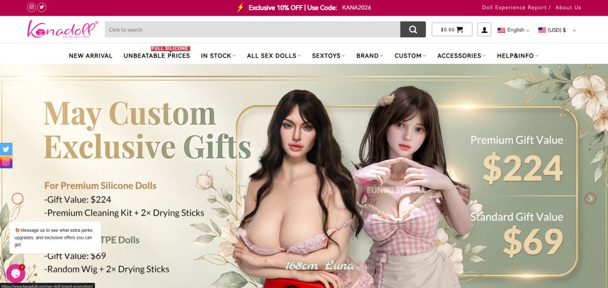 Kanadoll homepage (kanadoll.com) - independent vendor review and score
