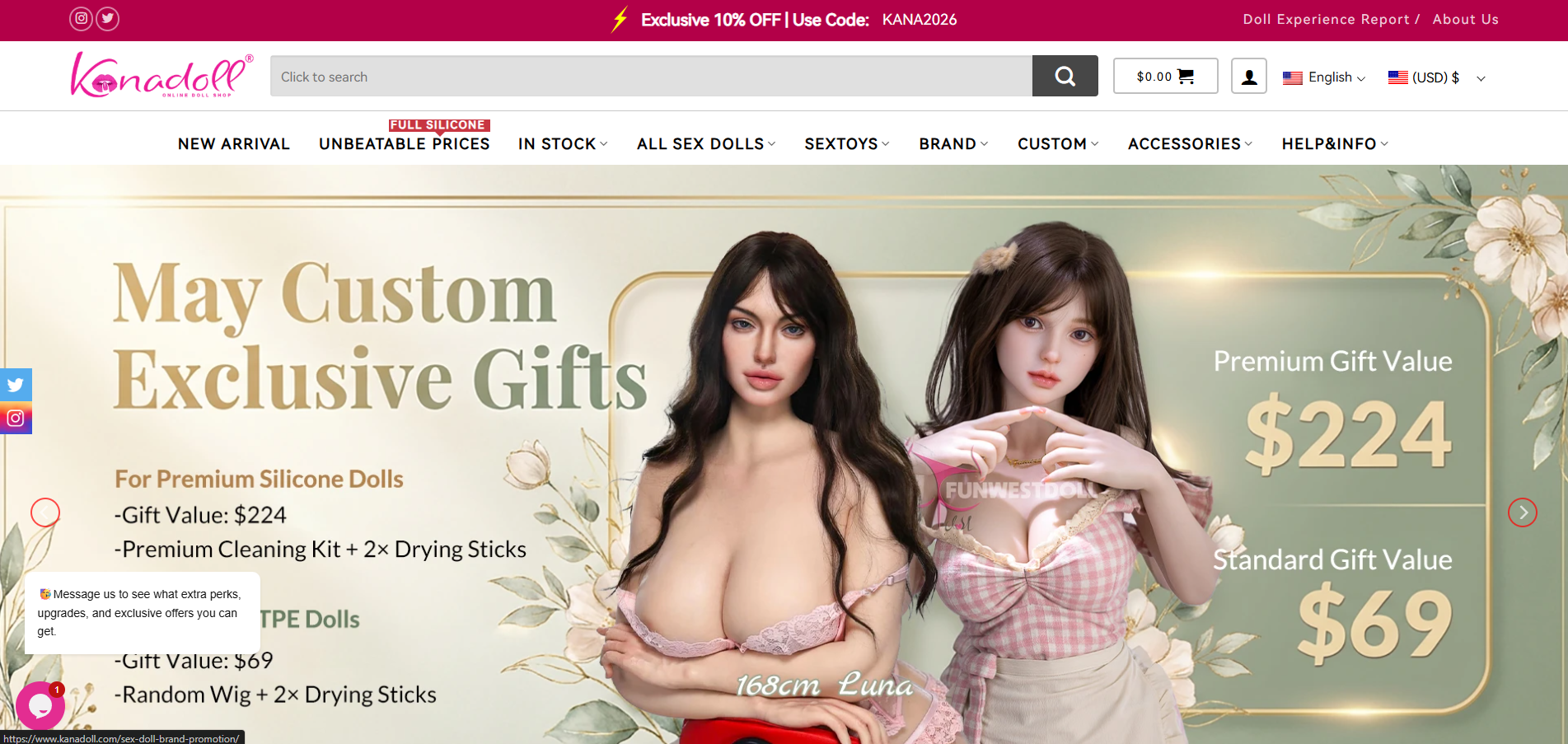 Kanadoll homepage (kanadoll.com) - independent vendor review and score