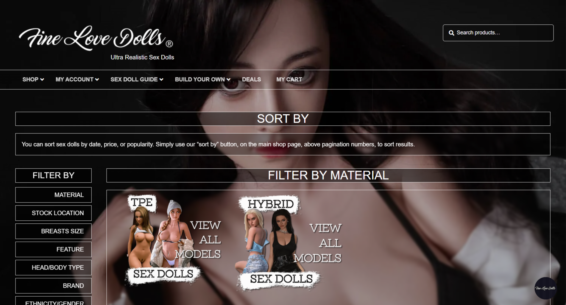 Fine Love Dolls homepage (finelovedolls.com) - independent vendor review and score