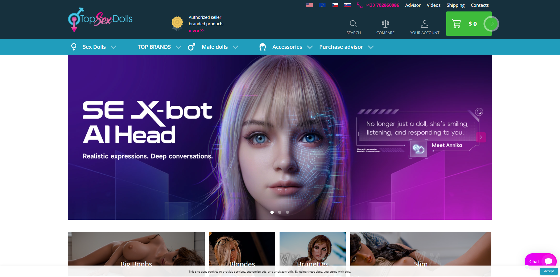 Top Sex Dolls homepage (topsexdolls.eu) - independent vendor review and score