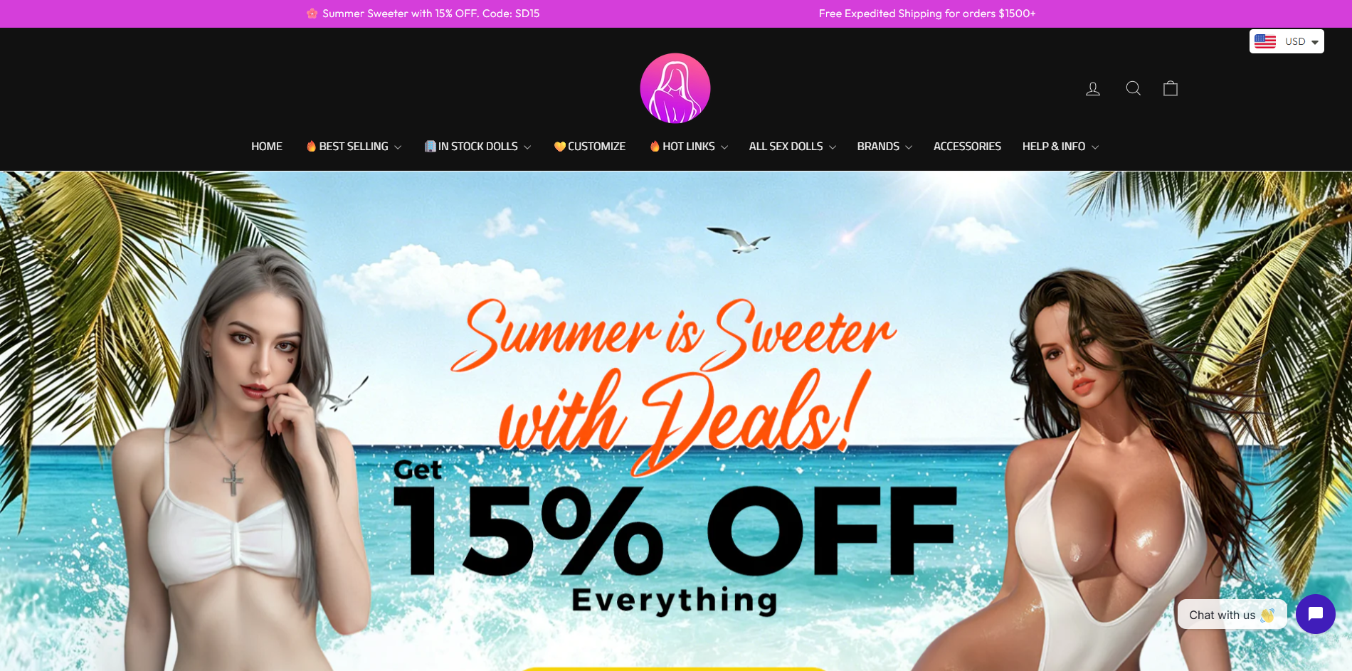 Sweetie Love Doll homepage (sweetielovedoll.com) - independent vendor review and score