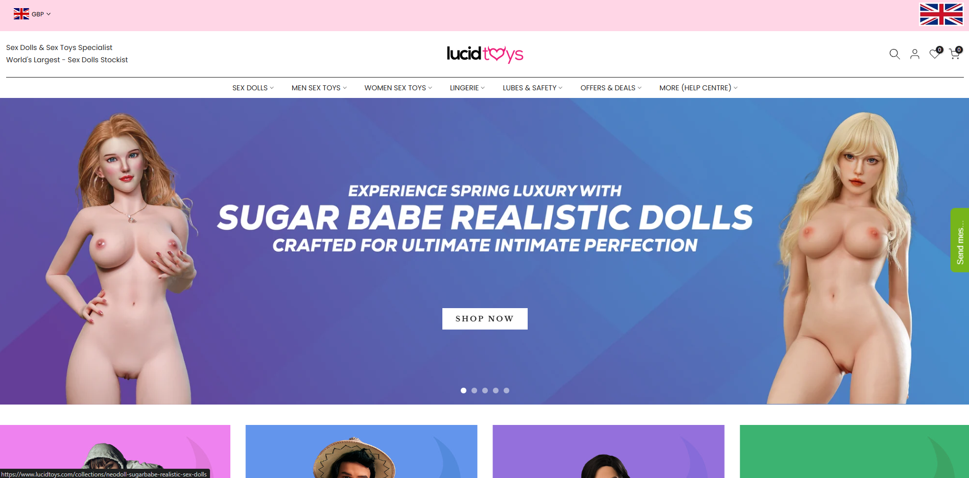 Lucid Toys homepage (lucidtoys.com) - independent vendor review and score