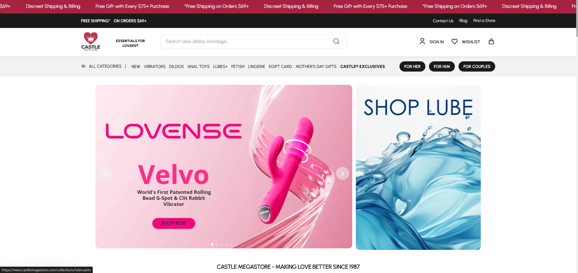 Castle Mega Store homepage (castlemegastore.com) - independent vendor review and score