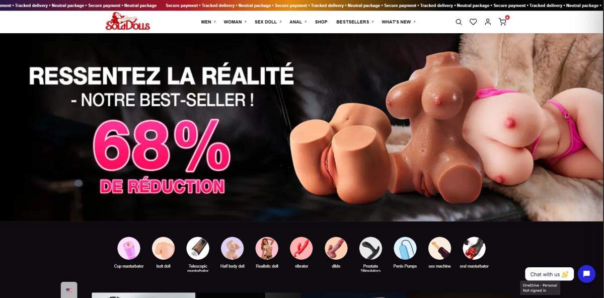 Sold Dolls homepage (solddolls.com) - independent vendor review and score